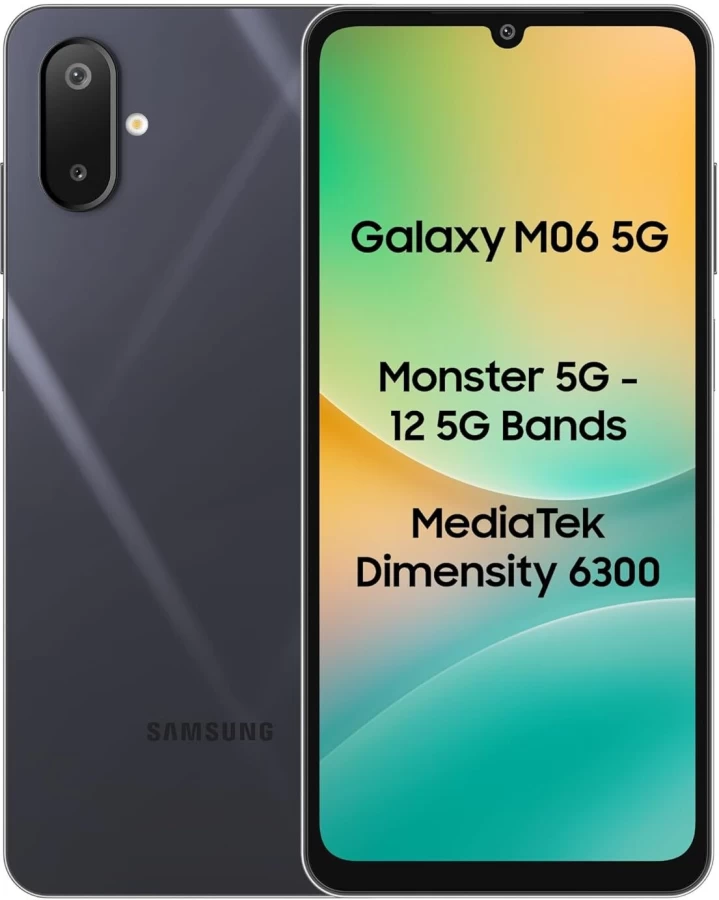 Samsung Galaxy M06 5G (4GB RAM, 128GB) - Blazing Black